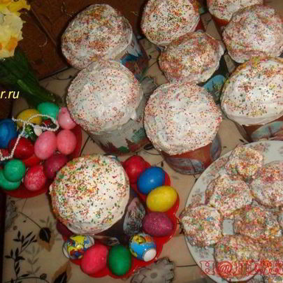 Пасхальные куличи с изюмом