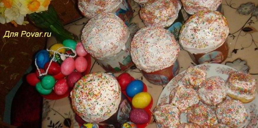 Рецепт пасхальных куличей с изюмом