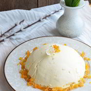 Рецепт Творожной пасхи с марципаном и изюмом