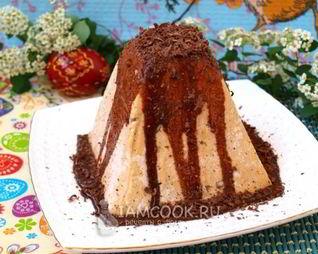 Творожная пасха с вареной сгущенкой