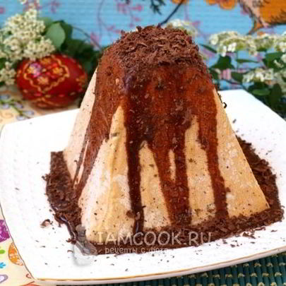 Творожная пасха с вареной сгущенкой