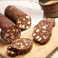 Рецепт Шоколадна-ореховой колбаска с цукатами