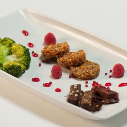 Сладкие овощи и сало в шоколаде