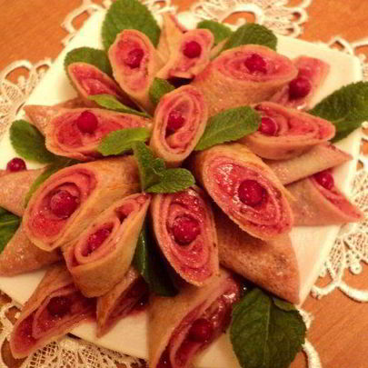 Блинчики с ягодным суфле