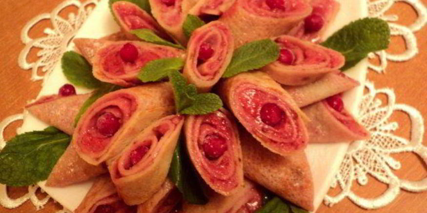 Рецепт блинчиков с ягодным суфле