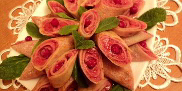 блинчики с ягодным суфле