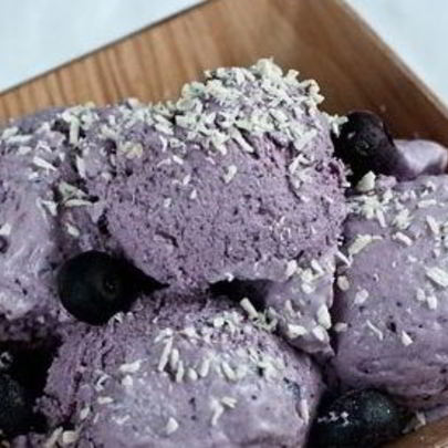 Черничное суфле на маскарпоне