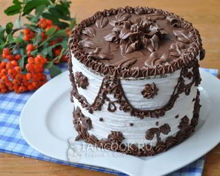 Черно-белый торт-суфле