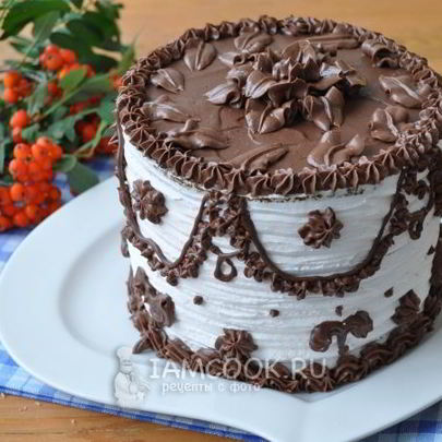 Черно-белый торт-суфле