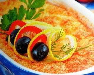 Камбала в суфле из сыра