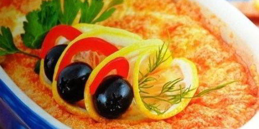 Рецепт камбалы в суфле из сыра