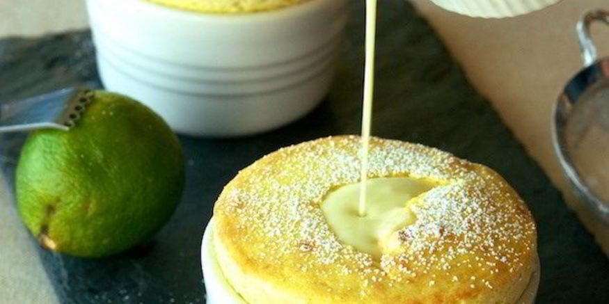 Рецепт мангового суфле под кокосово-лаймовым заварным кремом
