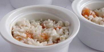 суфле с рисом, семгой и сыром джюгас