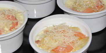 суфле с рисом, семгой и сыром джюгас