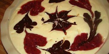 творожное суфле с крыжовником и шоколадом