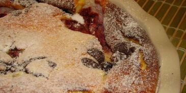 творожное суфле с крыжовником и шоколадом