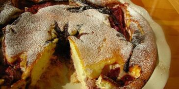 творожное суфле с крыжовником и шоколадом