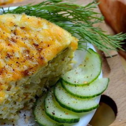 Творожное суфле со свежей капустой