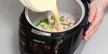 яичное суфле с ветчиной в мультиварке