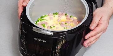 яичное суфле с ветчиной в мультиварке