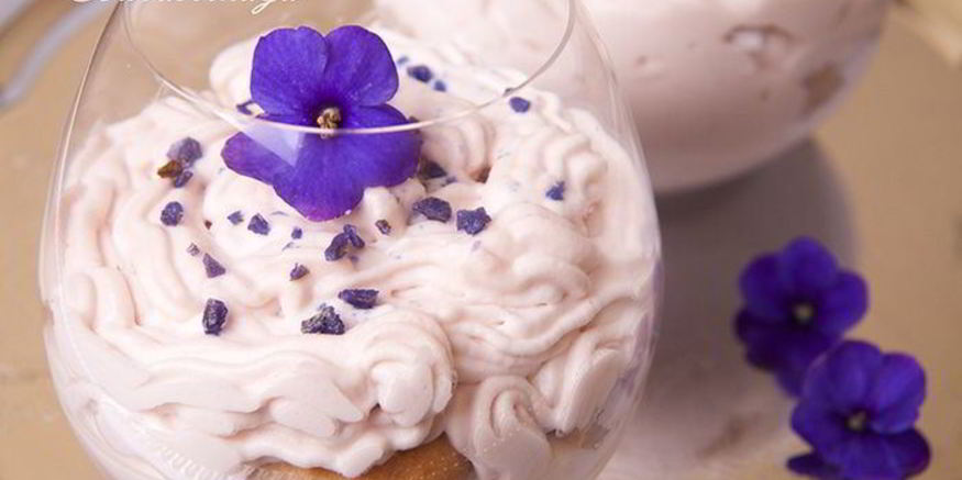 Рецепт фиалкового тирамису без сырых яиц