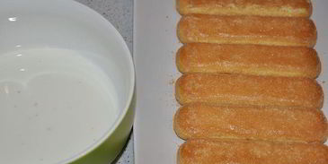 сливочное тирамису с брусничным соусом