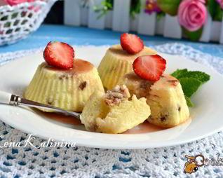 Творожный пудинг в микроволновке