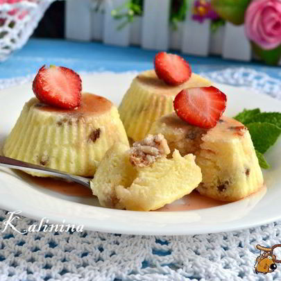 Творожный пудинг в микроволновке