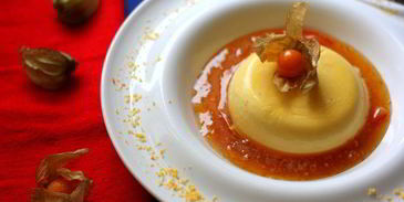 тыквенная панна котта с цитрусовым соусом