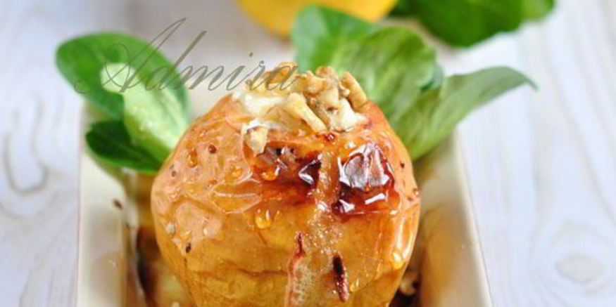 Рецепт запеченной айвы с козьим сыром