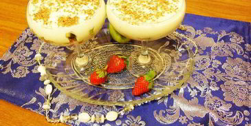 фрукты в зефирном креме