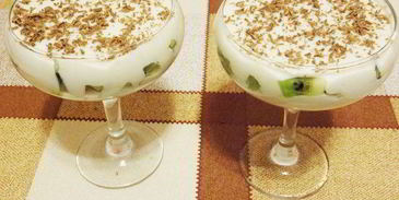 фрукты в зефирном креме