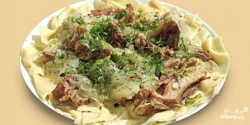 Рецепт бешбармака из баранины