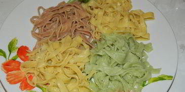 домашняя лапша из овощного пюре