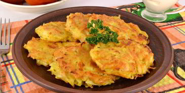 драники из картофеля и тыквы с курицей