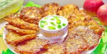 драники из картофеля, кабачка и яблока