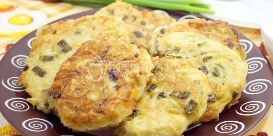 Рецепт драников картофельных с зеленым луком