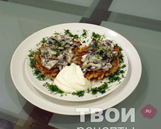 Драники с грибами