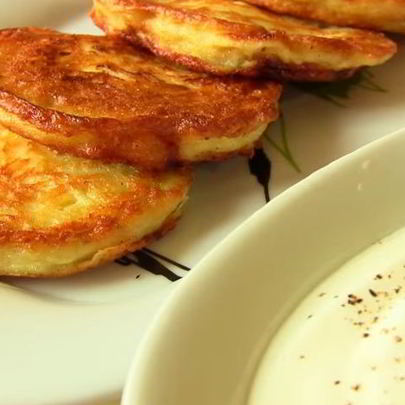 Драники с начинкой из творога