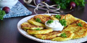 кабачковые драники из кабачков и картошки