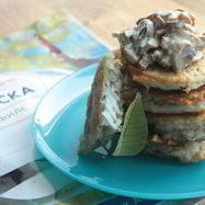 Рецепт Картофельных драников с треской под грибным соусом