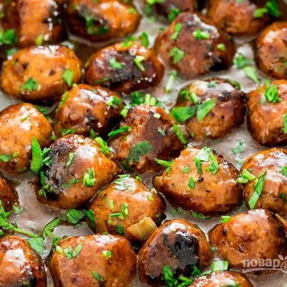 Фрикадельки из фарша с подливой