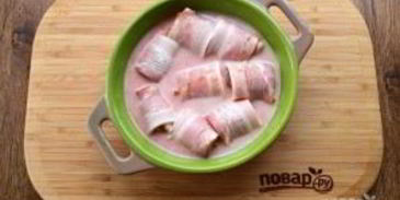 фрикадельки с беконом в сливочно-томатном соусе