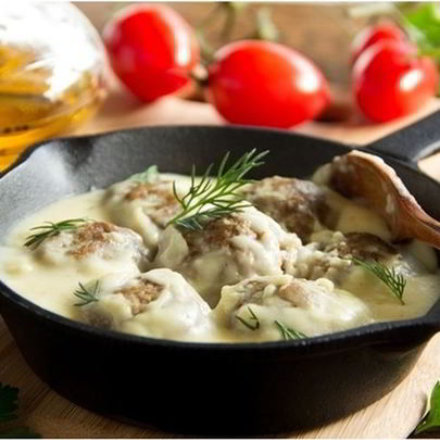 Фрикадельки с кукурузной крупой