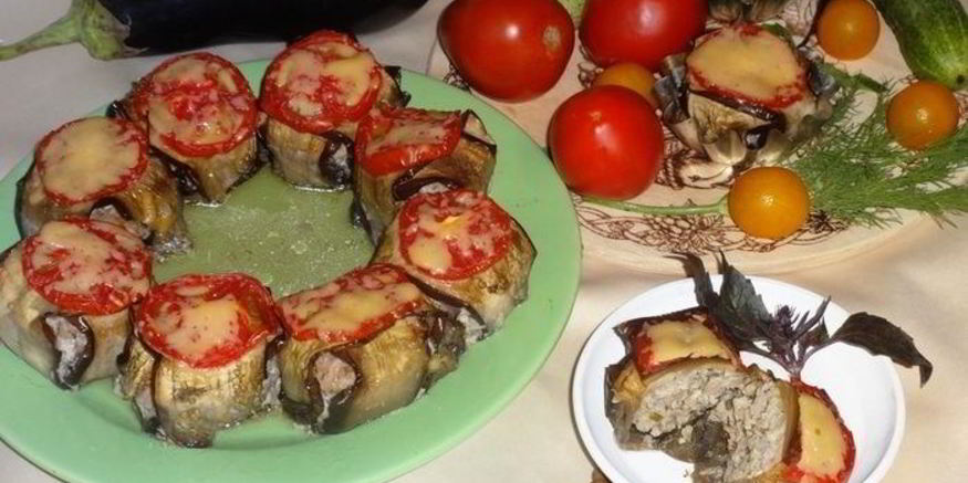 Рецепт фрикаделек в баклажанных конвертах