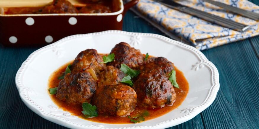 Рецепт фрикаделек в духовке с подливкого