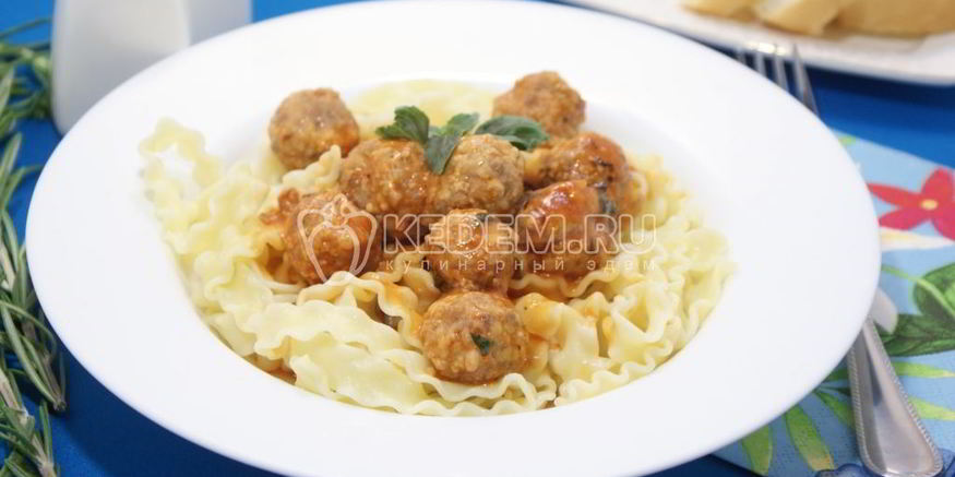 Рецепт фрикаделек в томатном соусе с пастой