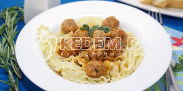 фрикадельки в томатном соусе с пастой