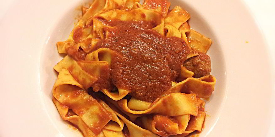 Рецепт пасты паппарделле с фрикадельками