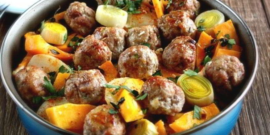 Рецепт сливочной тыквы с фрикадельками